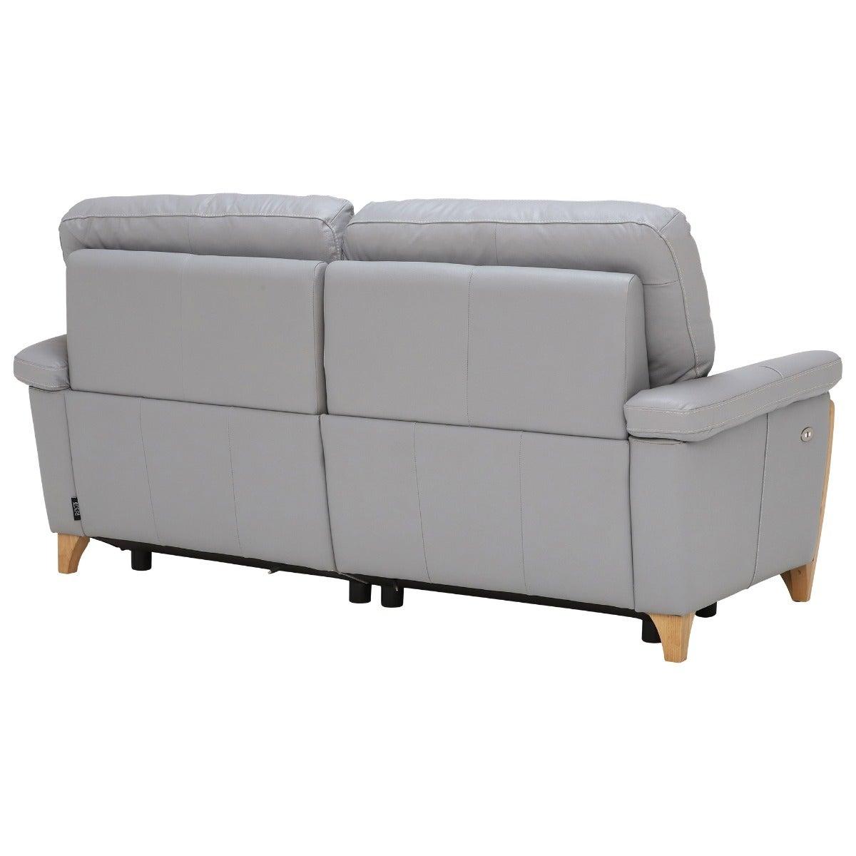 Ercol Enna Reclining Leather Large Sofa, Grey | Barker & Stonehouse – image 9