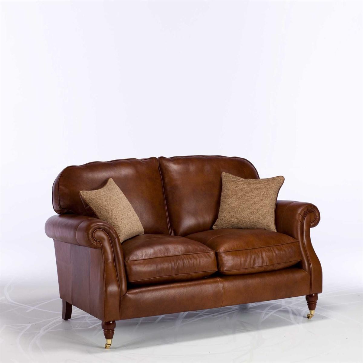 Parker Knoll Meredith Leather 2 Seater Sofa, Brown | Barker & Stonehouse – image 2