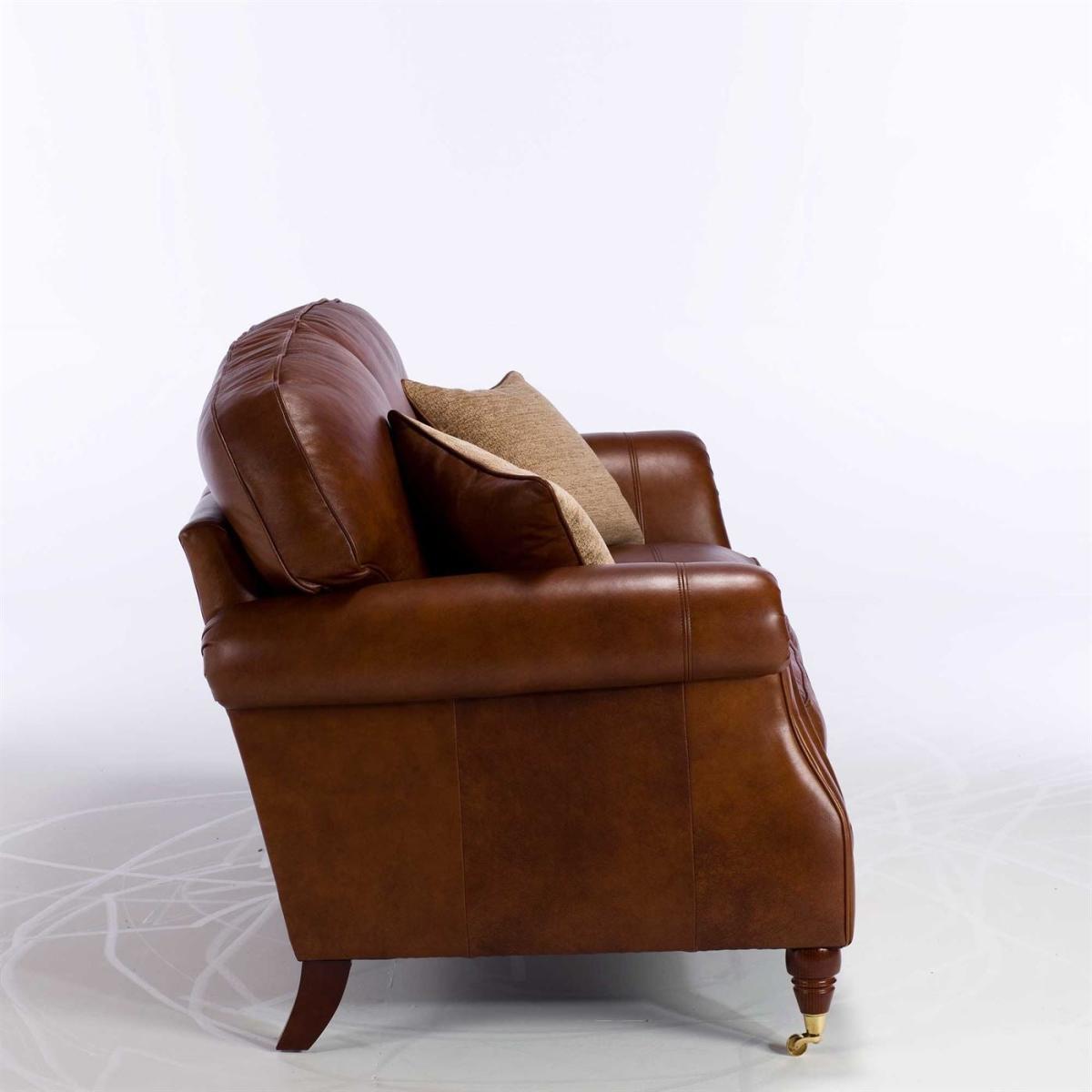 Parker Knoll Meredith Leather 2 Seater Sofa, Brown | Barker & Stonehouse – image 3