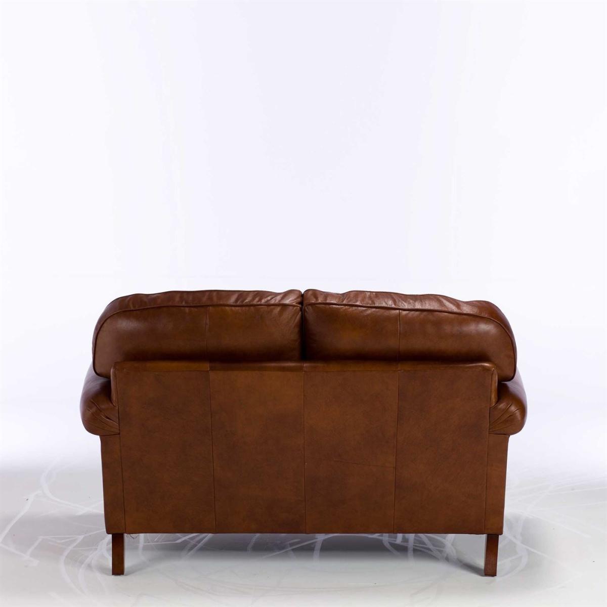 Parker Knoll Meredith Leather 2 Seater Sofa, Brown | Barker & Stonehouse – image 4
