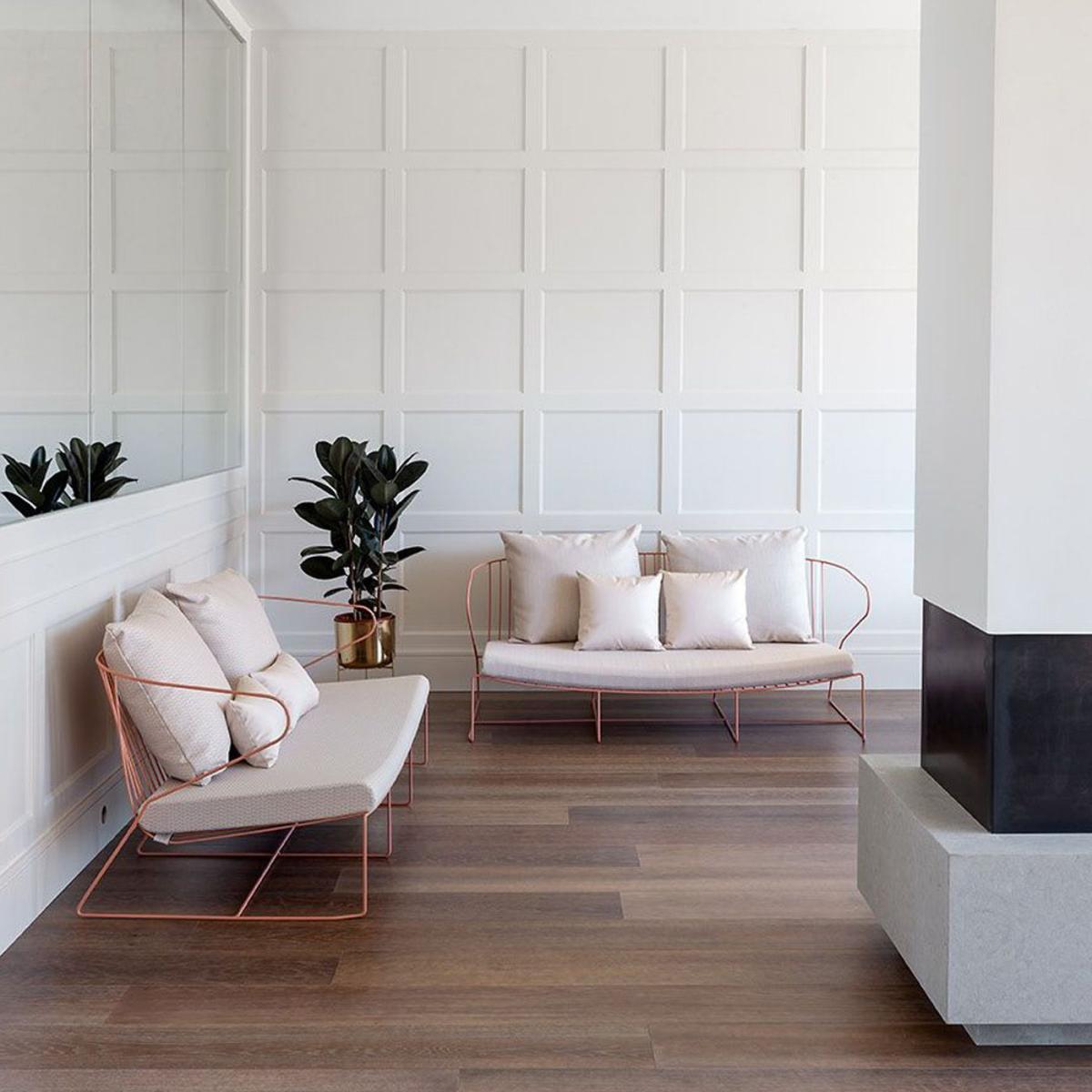 Peach Bolonia Sofa – image 3