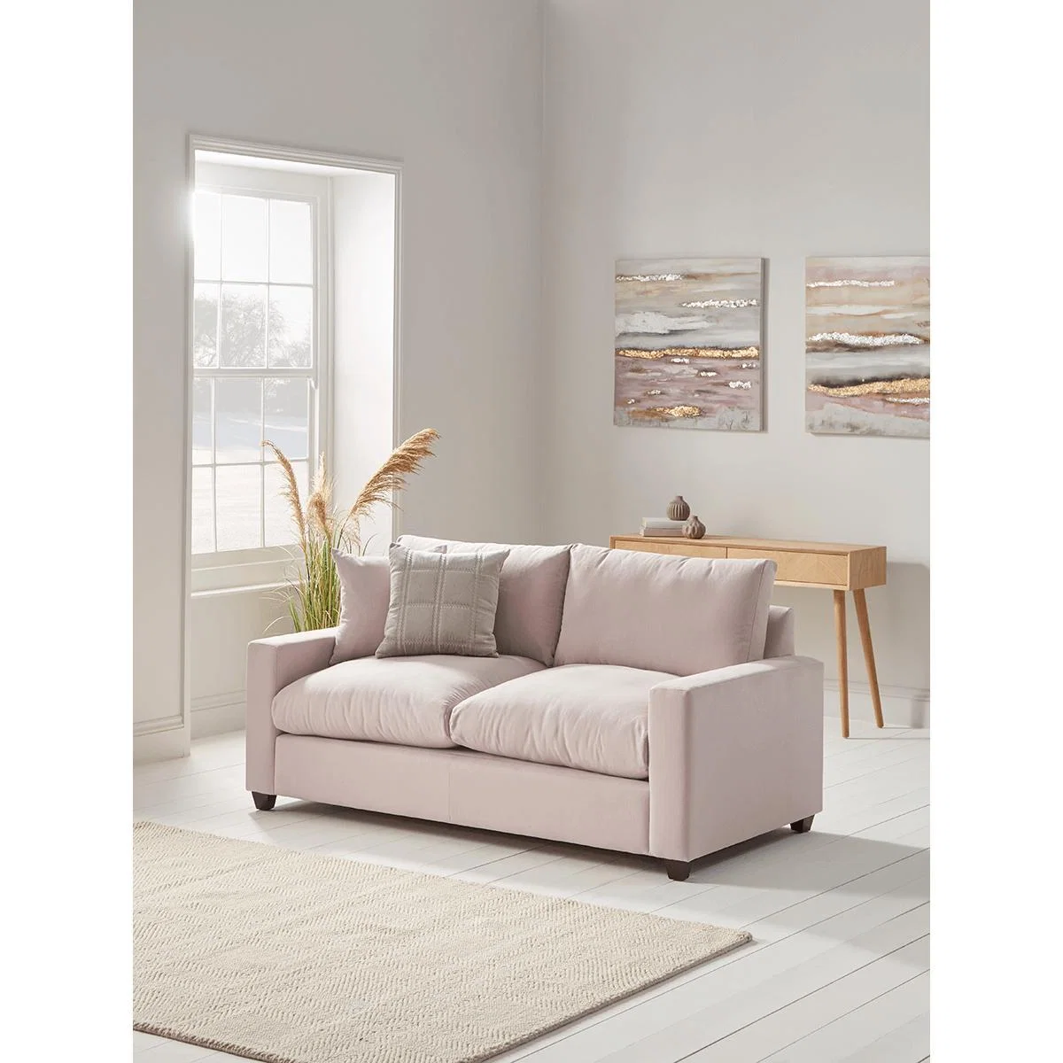 Wimbledon Two Seater Sofa - Ash Linen Cotton Blend – image 1
