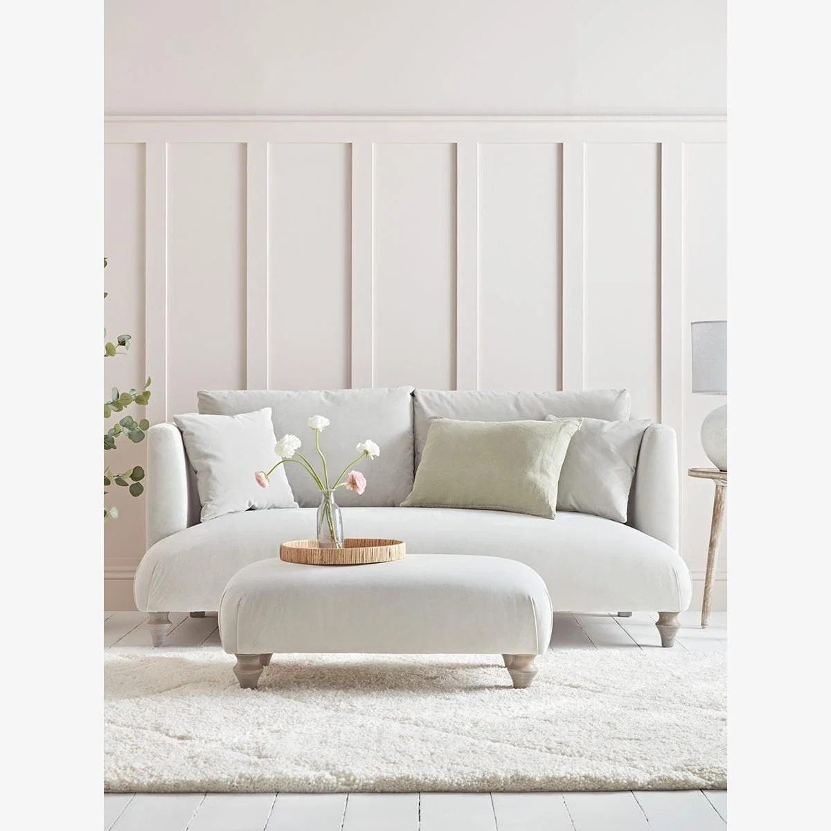 Geneve Two Seater Sofa – Fern Herringbone – image 1