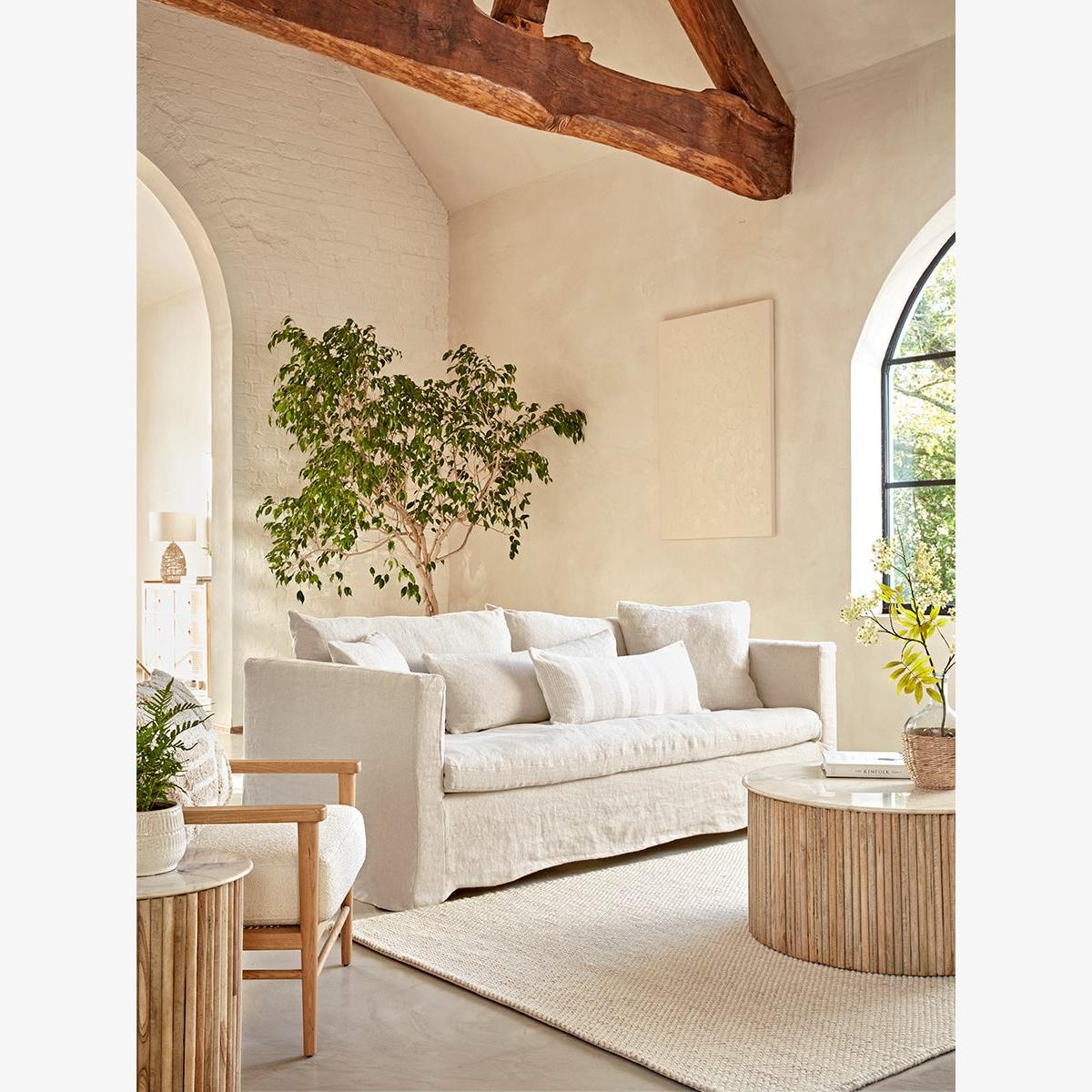 Emilia Linen Two Seater Sofa – image 1