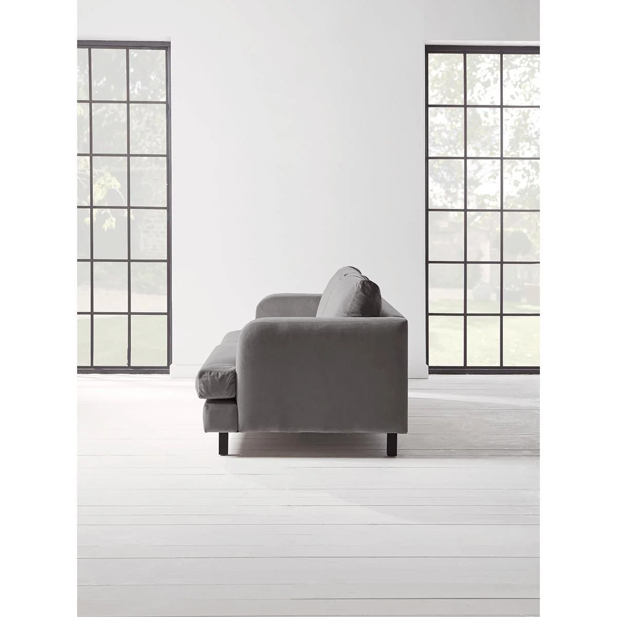 Battersea Two Seater Sofa - Deep Grey Velvet – image 5