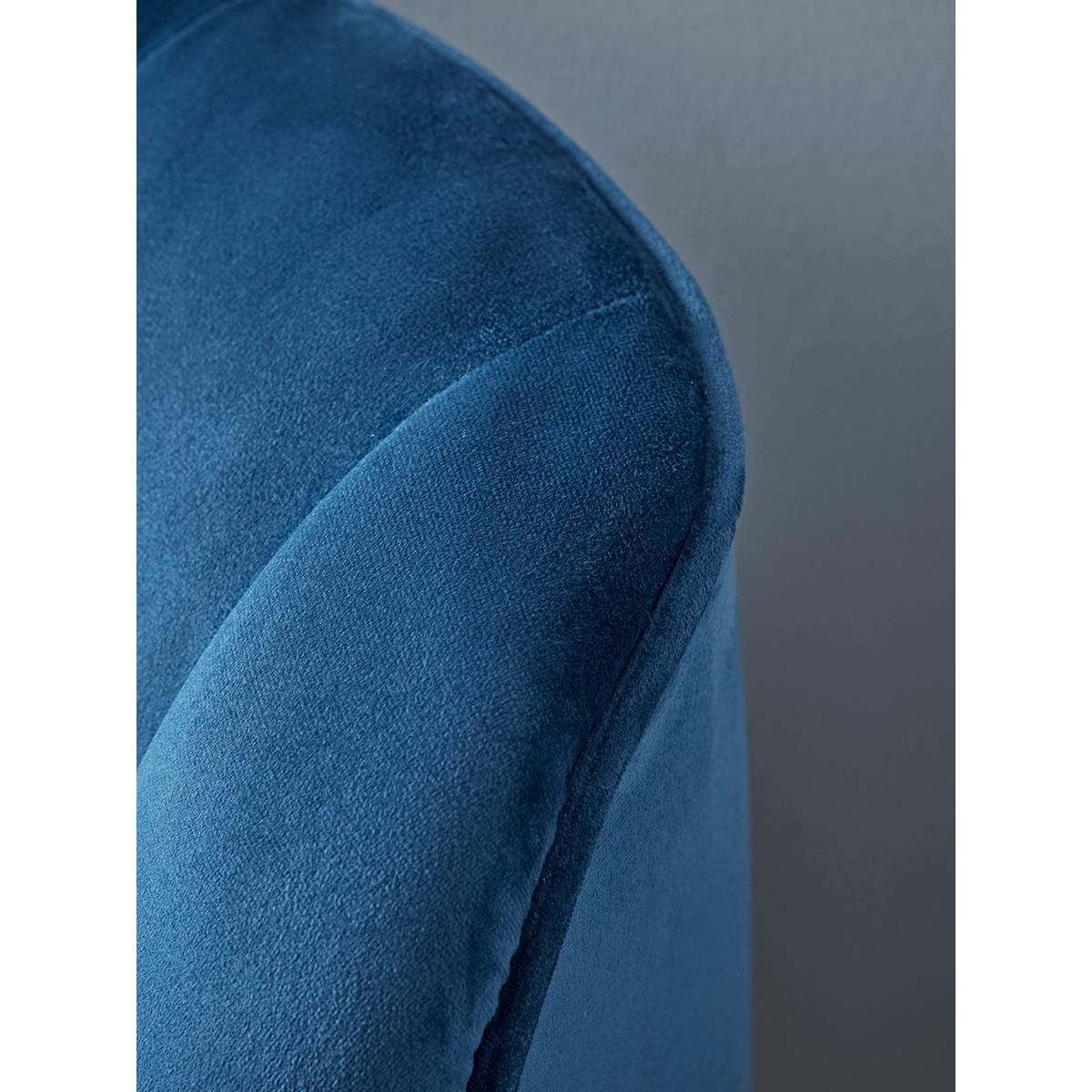 Fluted Velvet Sofa - Blue – image 3