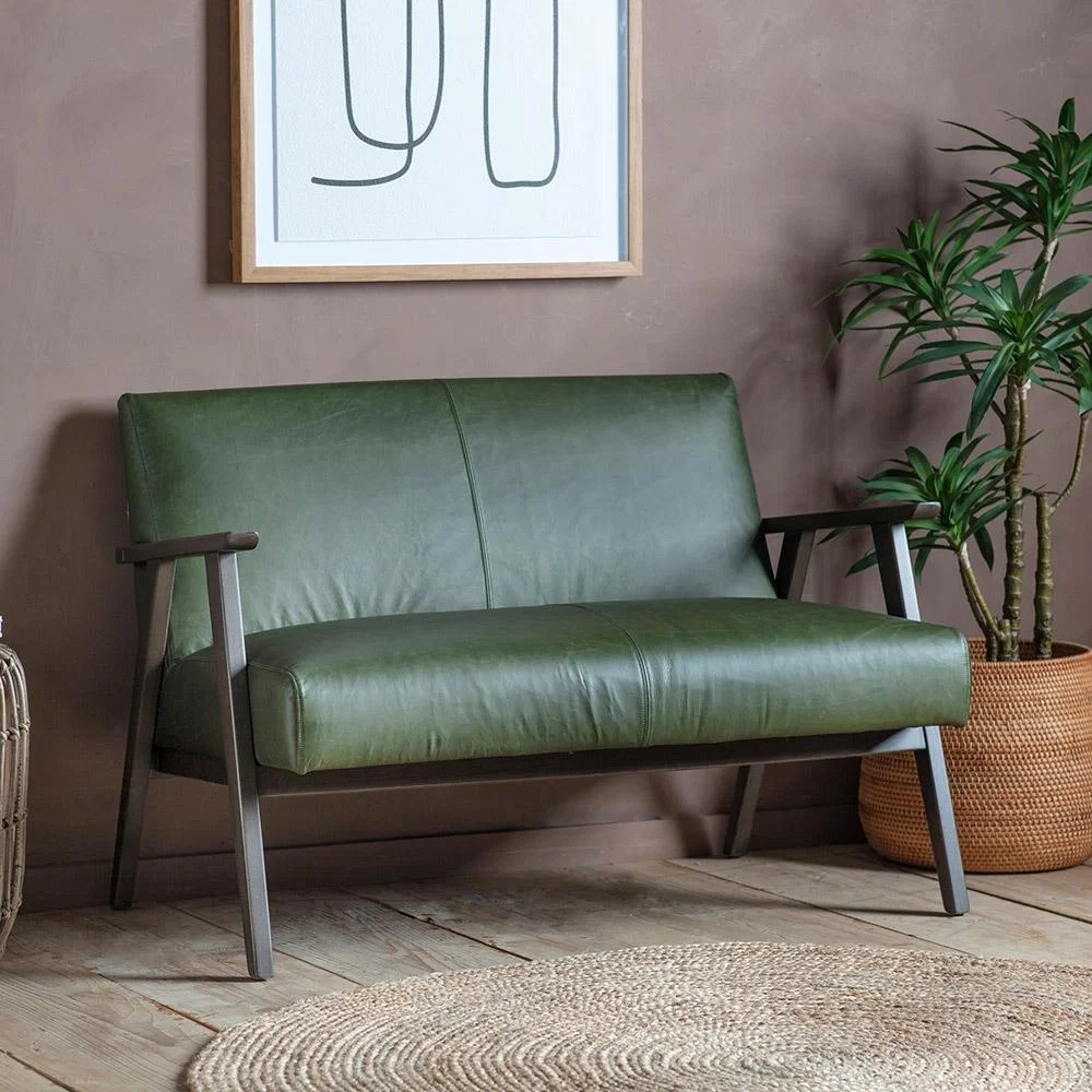 Pembrokeshire 2 Seater Leather Sofa - Heritage Green – image 1