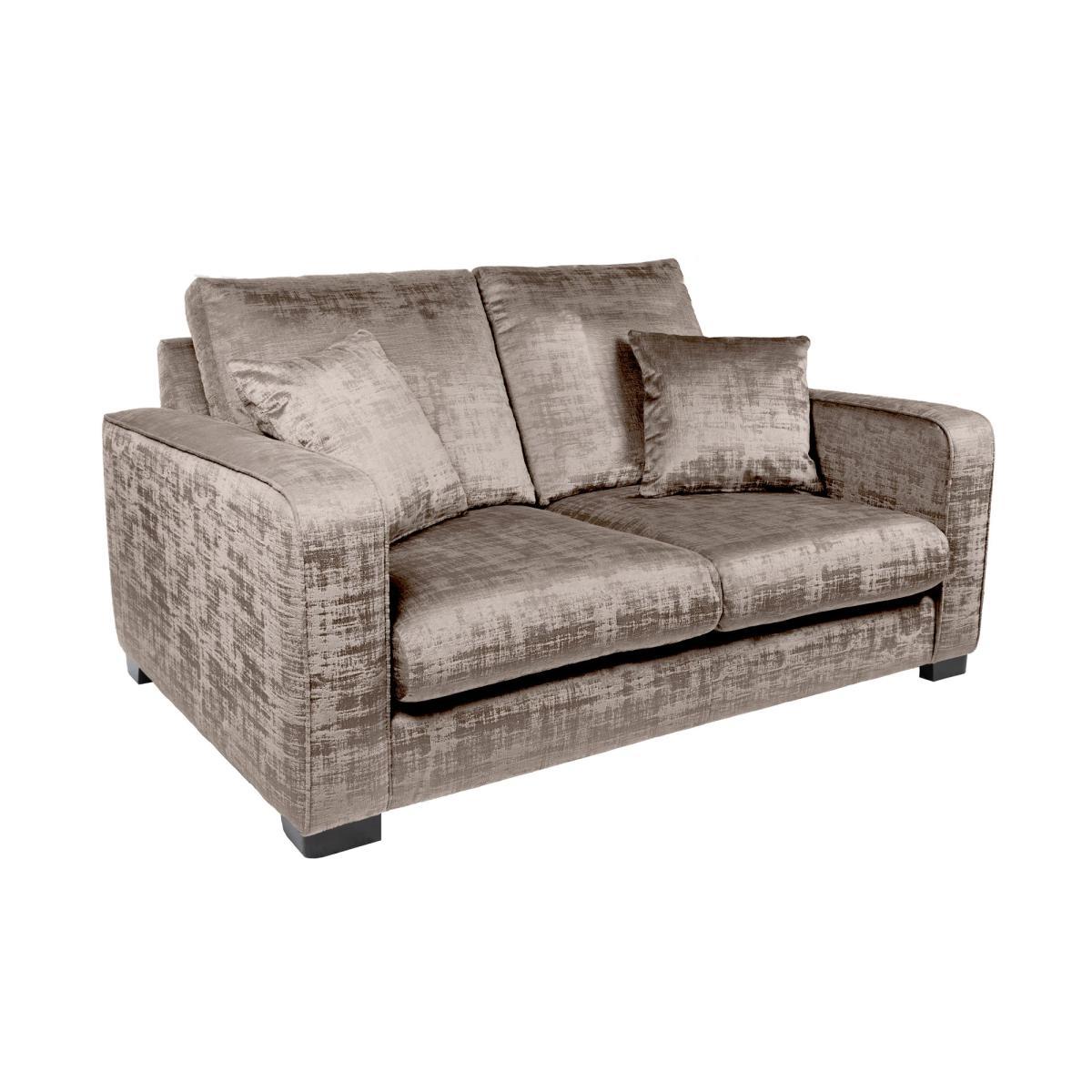 Carson Distressed Velvet 2 Seater Sofa Mink – image 2