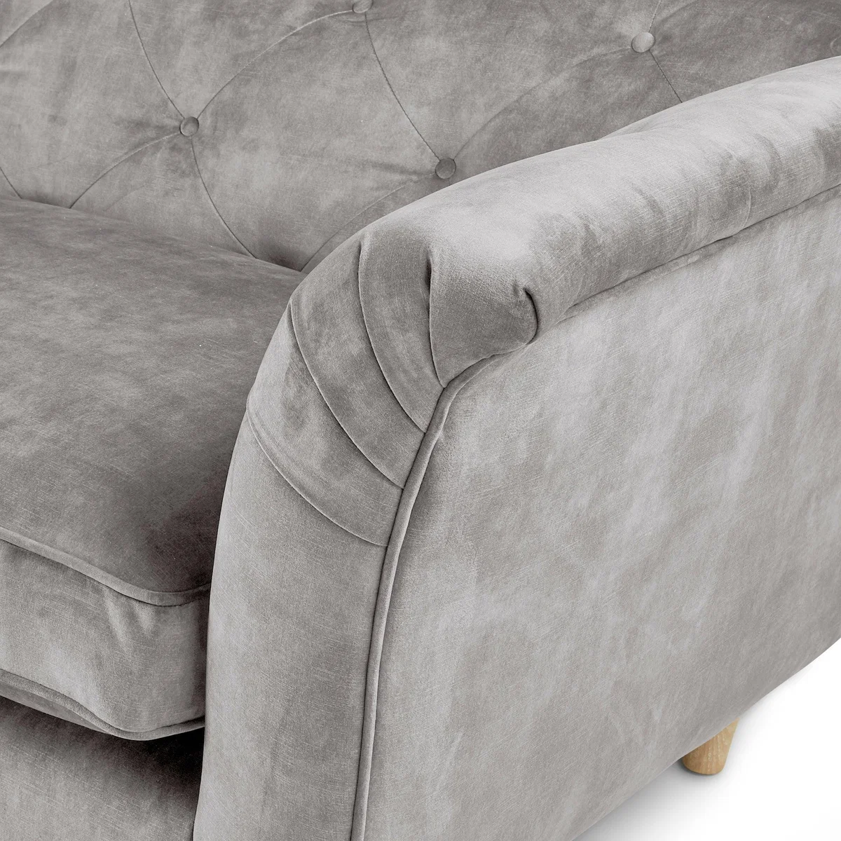 Jaipur 2 Seater Sofa Slub Velvet Slub Velvet Steel Blue – image 6