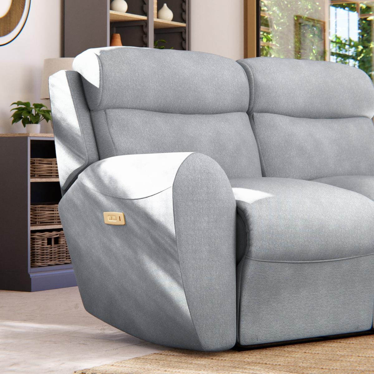 Wareham 2 Seater Power Recliner Sofa Chenille Sky – image 6