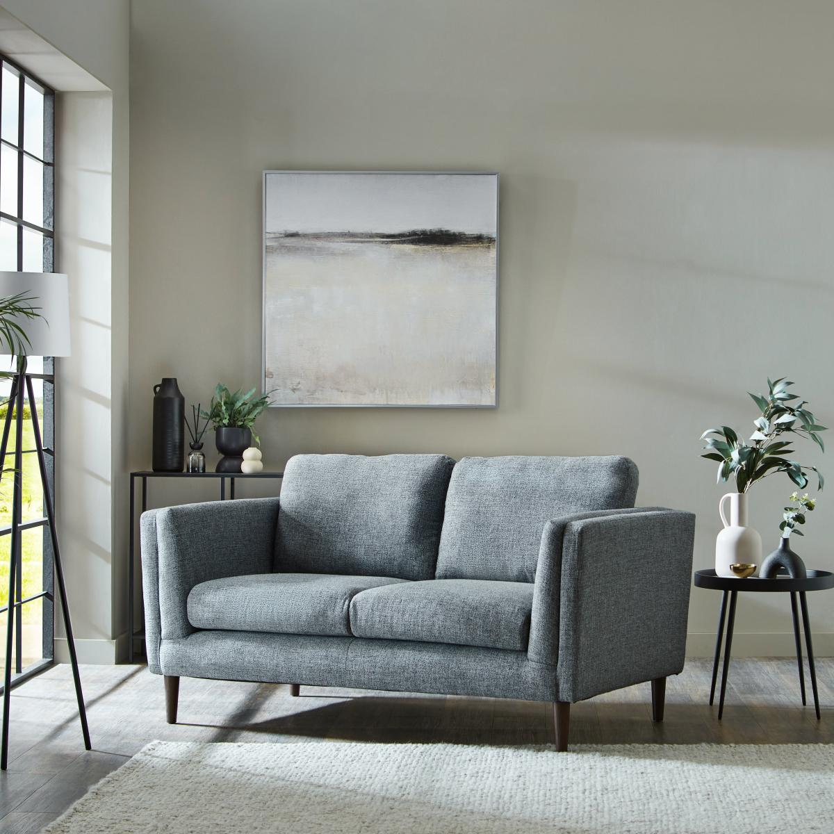 Anton Tonal Weave 2 Seater Sofa Tonal Weave Grey – image 2