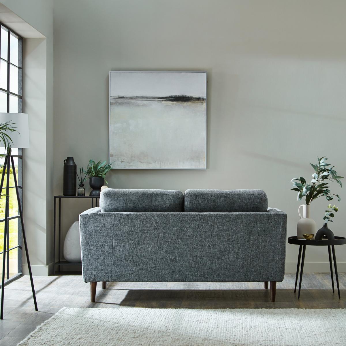 Anton Tonal Weave 2 Seater Sofa Tonal Weave Grey – image 4