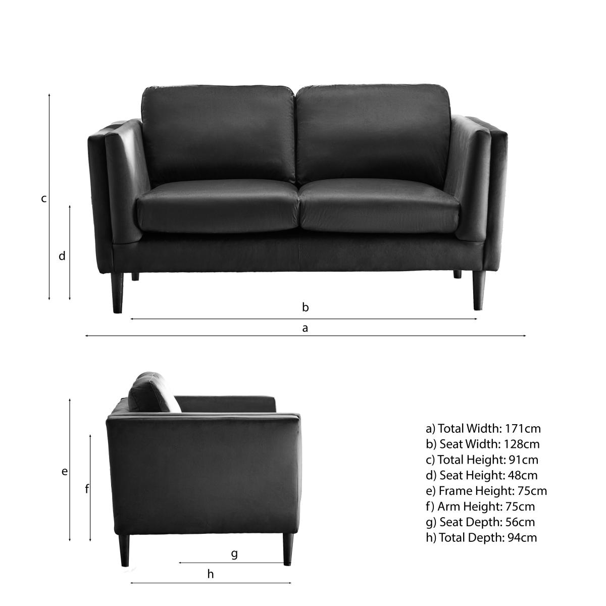 Anton Tonal Weave 2 Seater Sofa Tonal Weave Grey – image 7