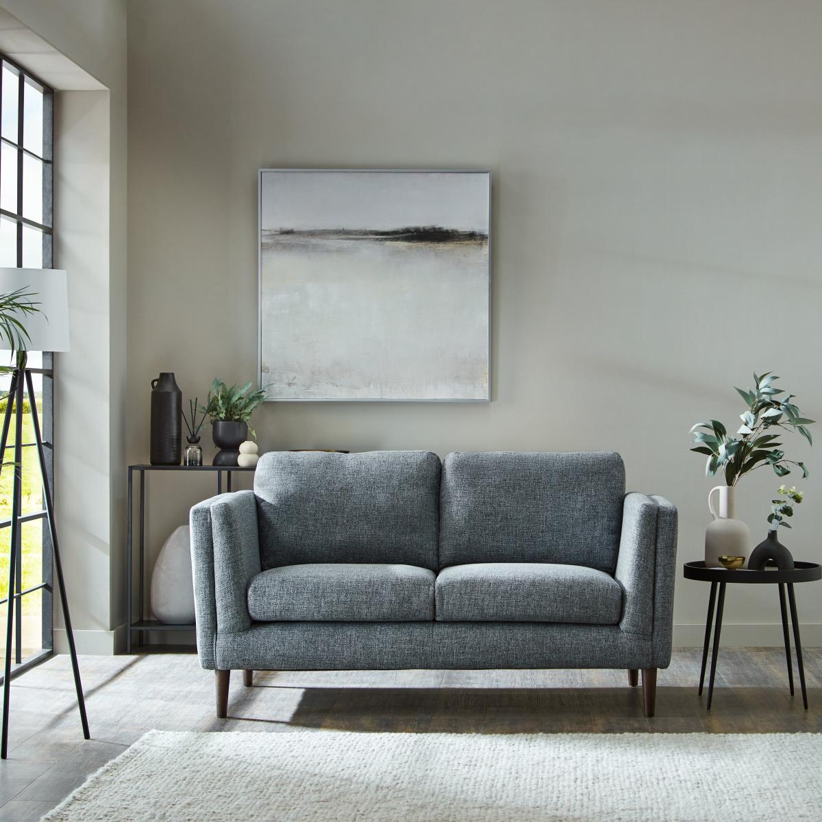 Anton Tonal Weave 2 Seater Sofa Tonal Weave Grey – image 1