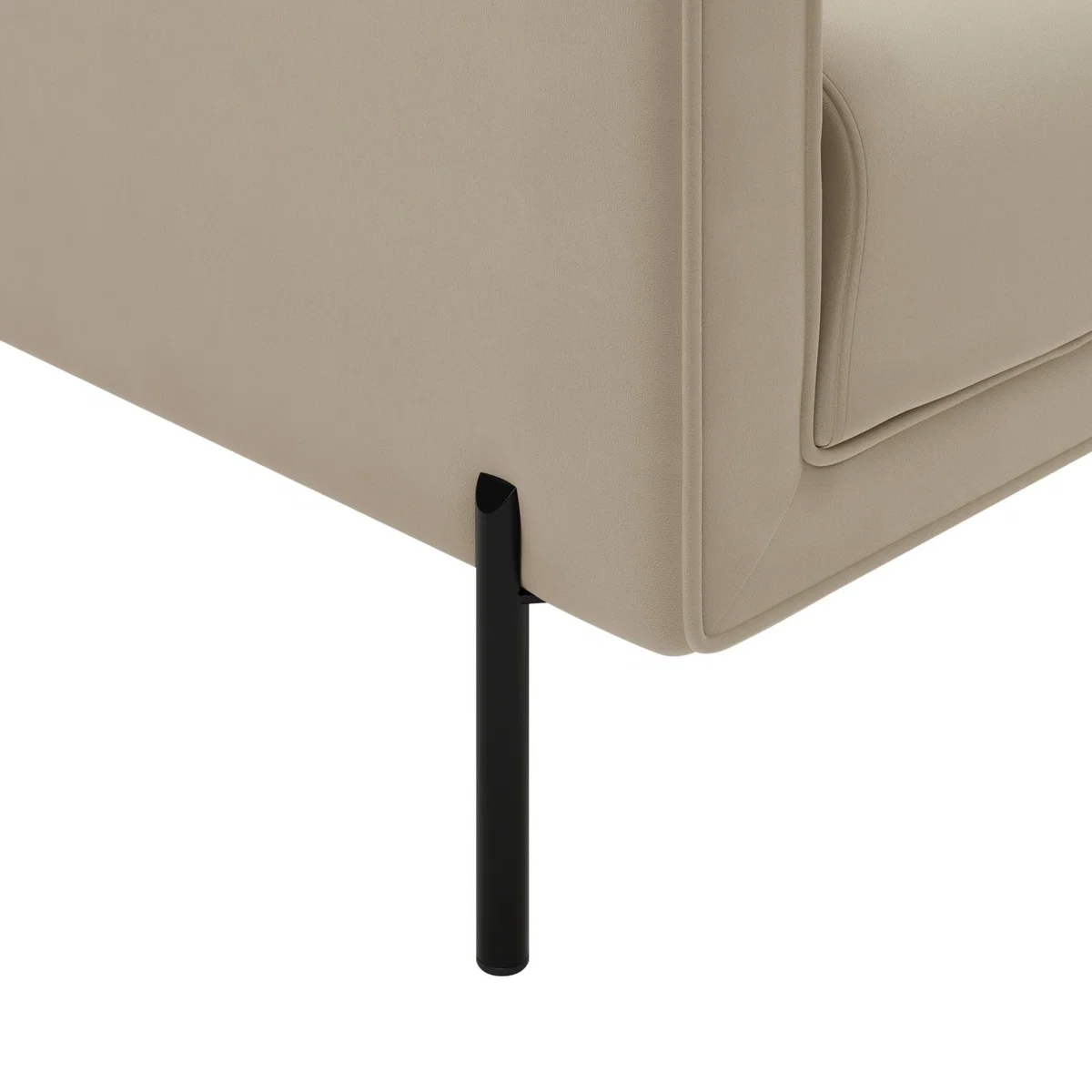 Bellamy Luxe Velvet 2 Seater Sofa Sandstone – image 6