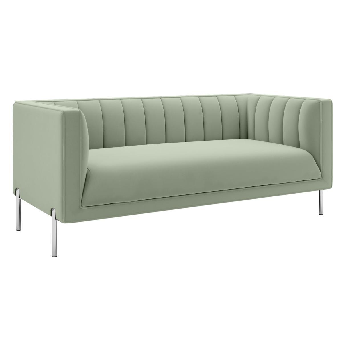 Bellamy Luxe Velvet 2 Seater Sofa Sage (Green) – image 2