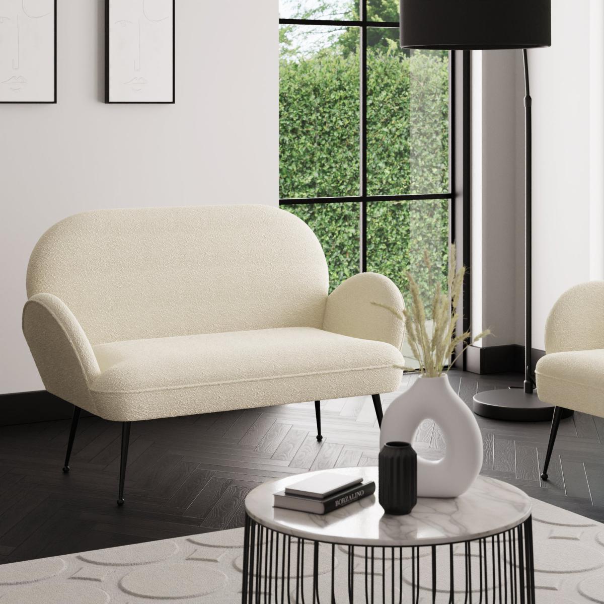 Kit Boucle 2 Seater Sofa Ivory – image 1