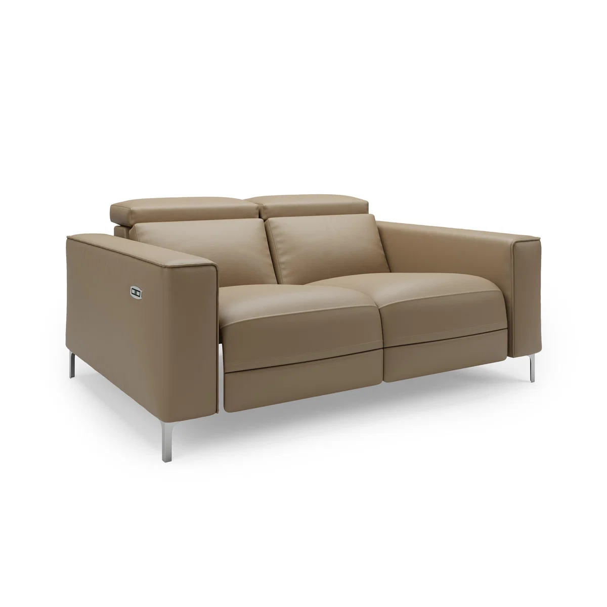 Renzo Iva Faux Leather Electric Recliner 2 Seater Sofa Faux Leather Mocha – image 3