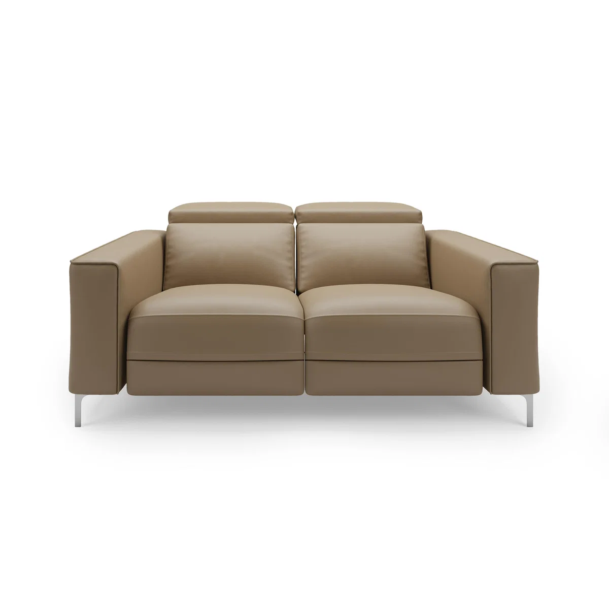 Renzo Iva Faux Leather Electric Recliner 2 Seater Sofa Faux Leather Mocha – image 4