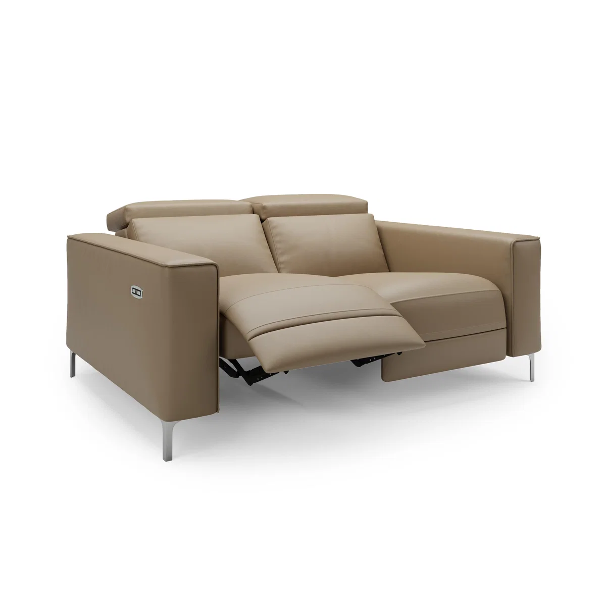 Renzo Iva Faux Leather Electric Recliner 2 Seater Sofa Faux Leather Mocha – image 5