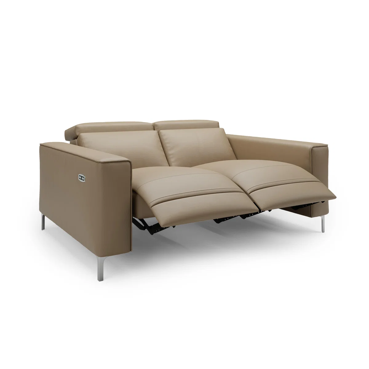 Renzo Iva Faux Leather Electric Recliner 2 Seater Sofa Faux Leather Mocha – image 6