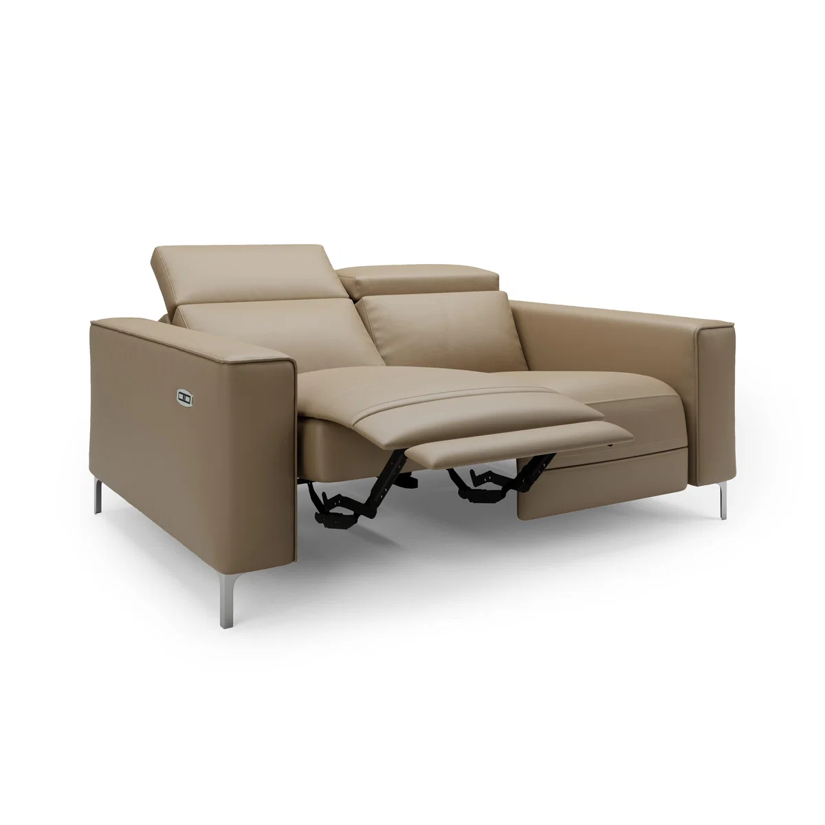 Renzo Iva Faux Leather Electric Recliner 2 Seater Sofa Faux Leather Mocha – image 7
