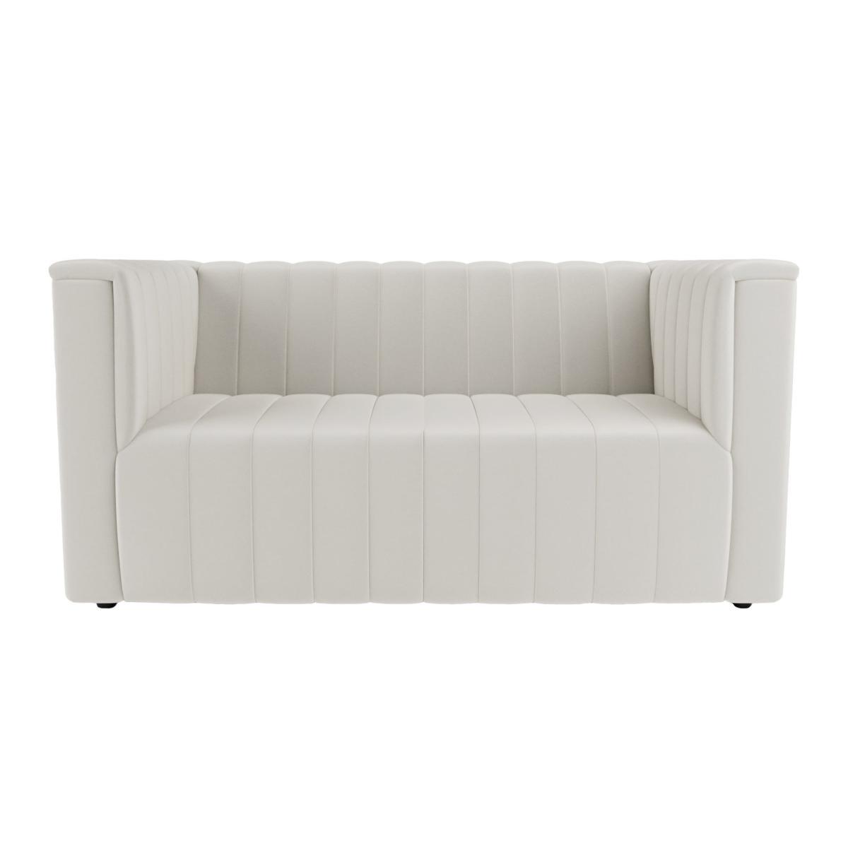 Cora Chenille 2 Seater Sofa Ivory – image 3