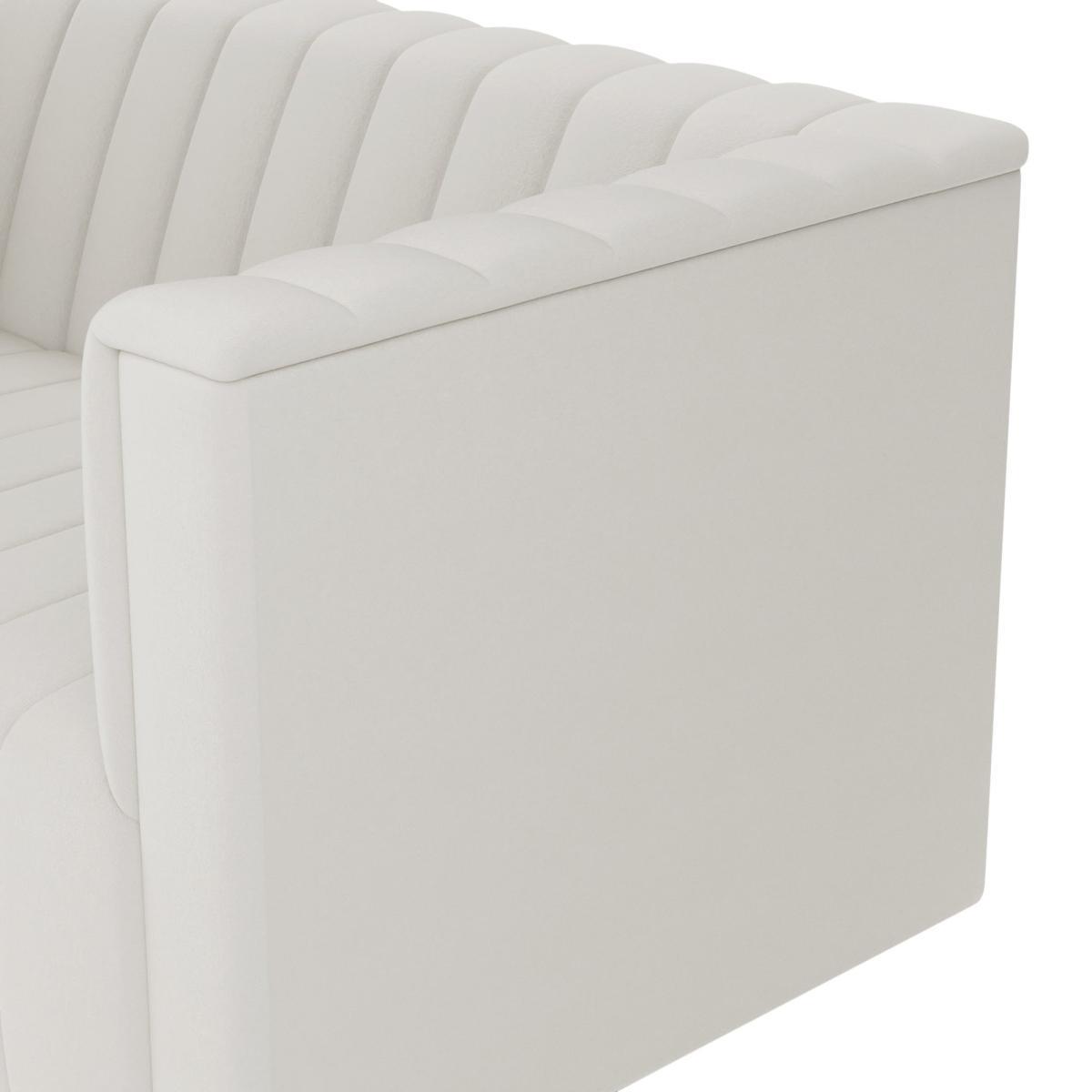 Cora Chenille 2 Seater Sofa Ivory – image 7