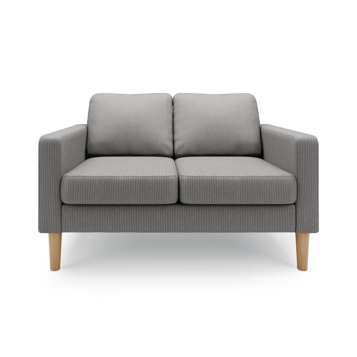 Jacob Cord Small 2 Seater Sofa Silver – image 2