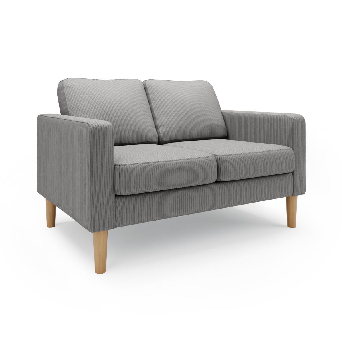Jacob Cord Small 2 Seater Sofa Silver – image 3