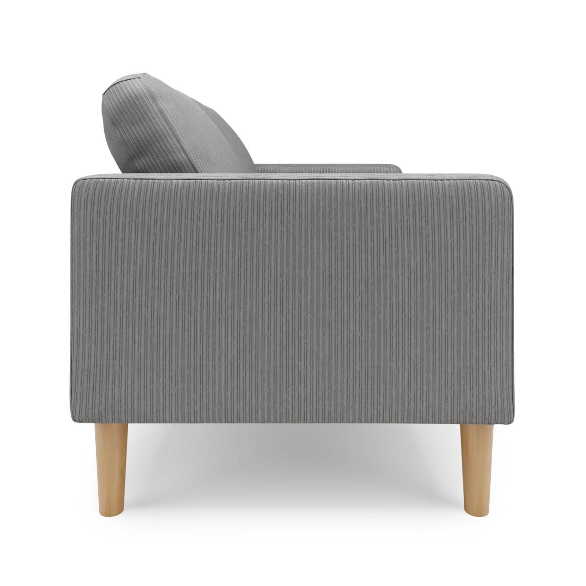 Jacob Cord Small 2 Seater Sofa Silver – image 4