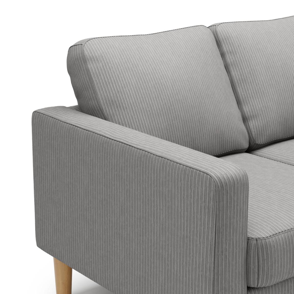 Jacob Cord Small 2 Seater Sofa Silver – image 6