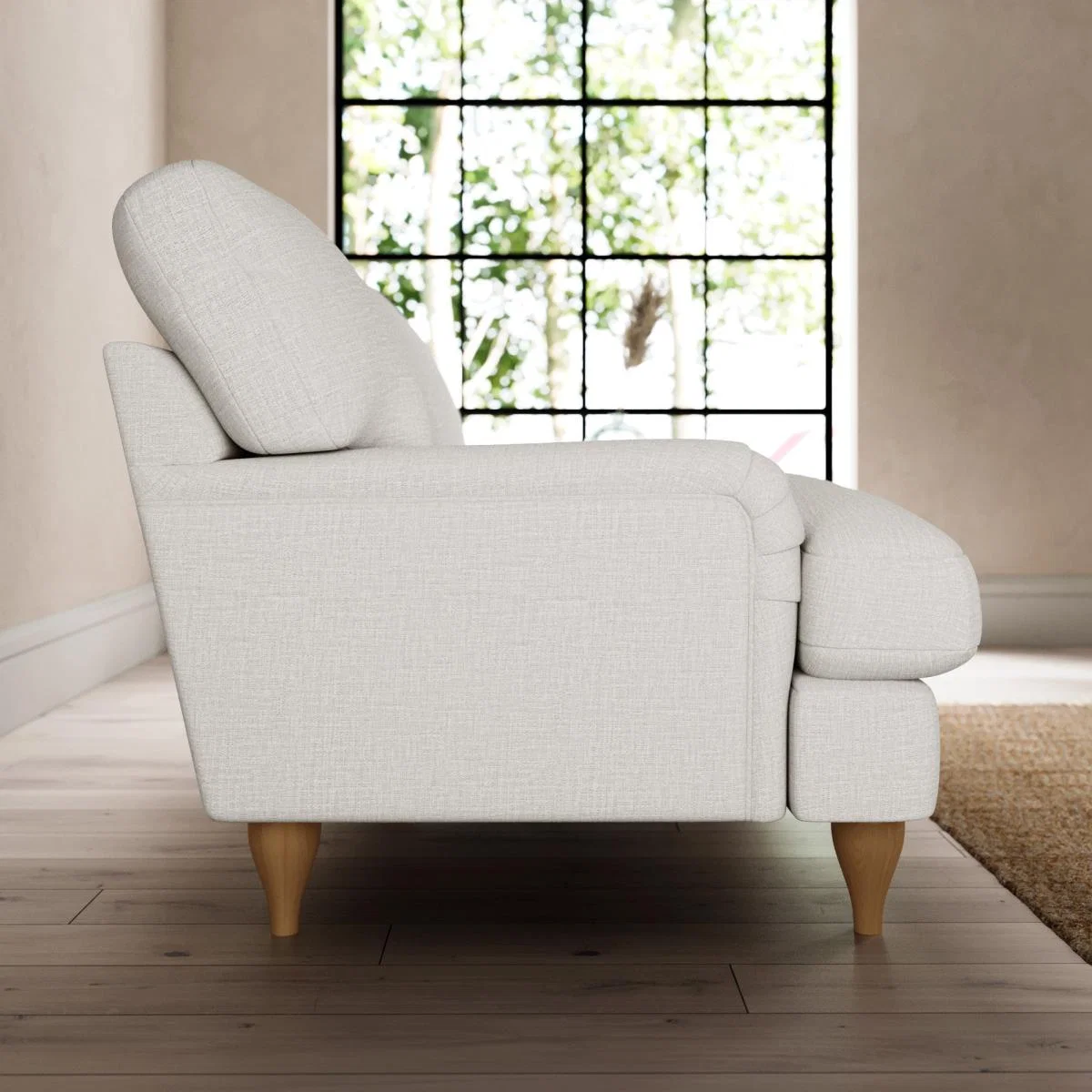 Darwin 2 Seater Sofa Textured Weave Sandstone – image 3
