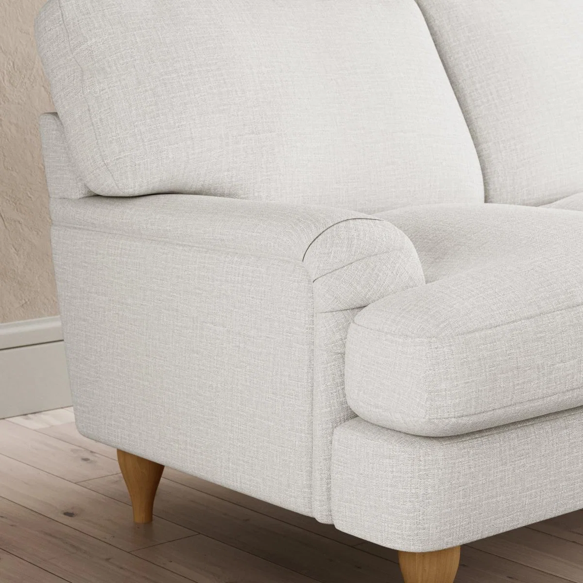 Darwin 2 Seater Sofa Textured Weave Sandstone – image 4