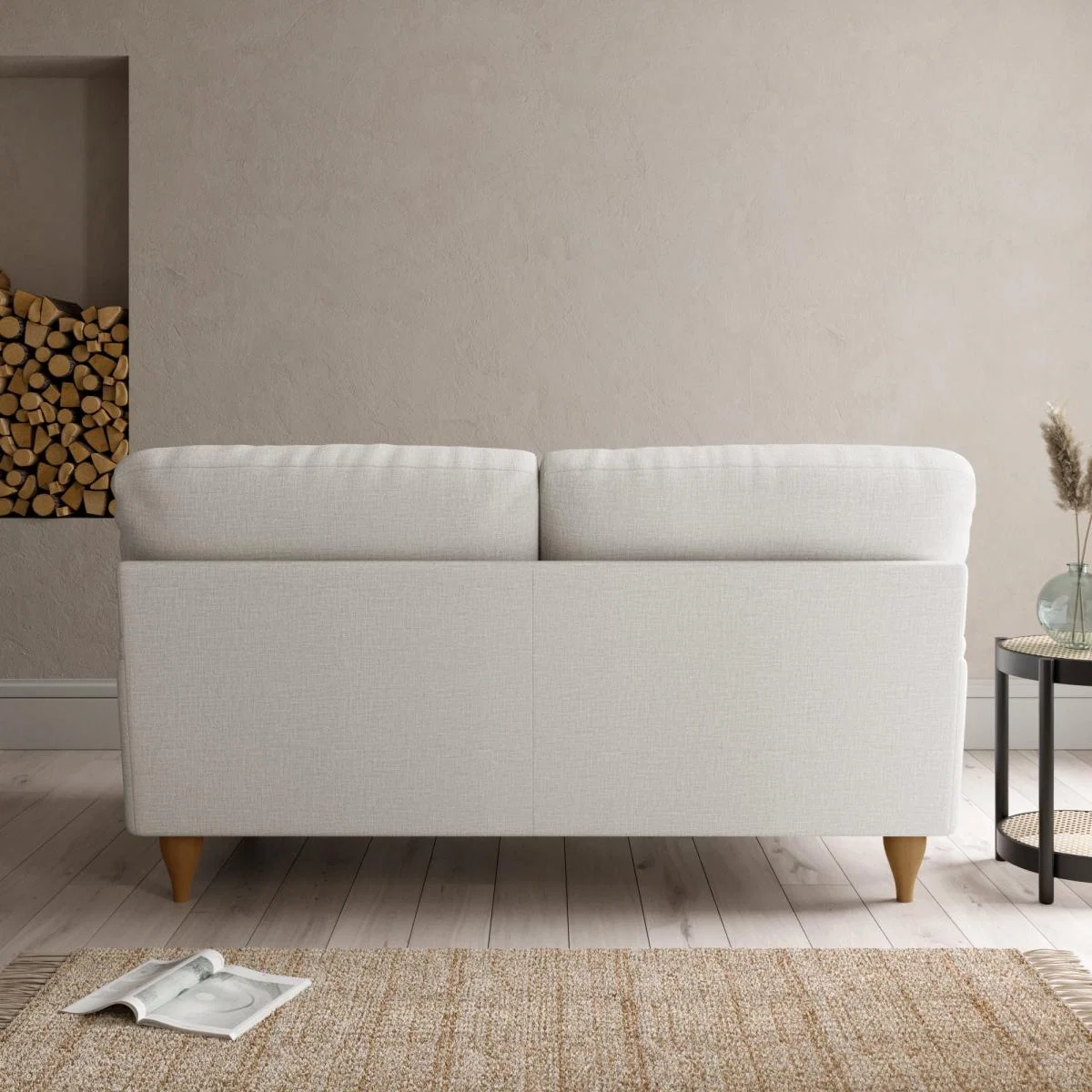Darwin 2 Seater Sofa Textured Weave Sandstone – image 6