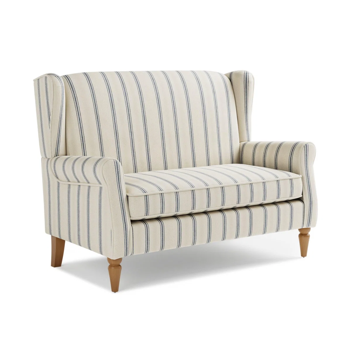 Oswald Self Assembly Pinstripe Compact 2 Seater Folkstone Blue Blue/Cream – image 2