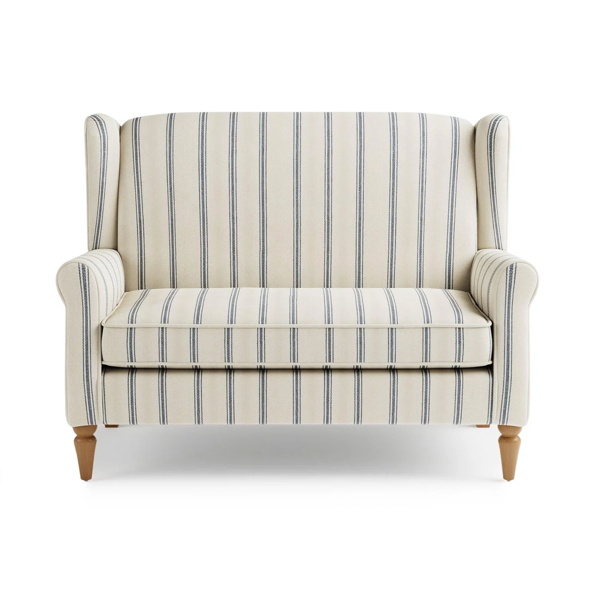 Oswald Self Assembly Pinstripe Compact 2 Seater Folkstone Blue Blue/Cream – image 3