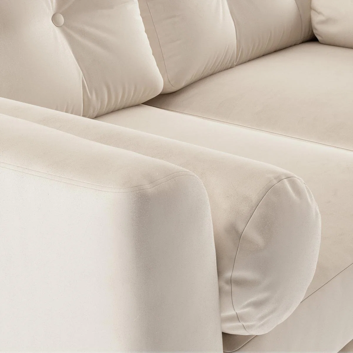 Lewes Luxury Velvet 2 Seater Sofa Luxury Velvet Natural – image 7