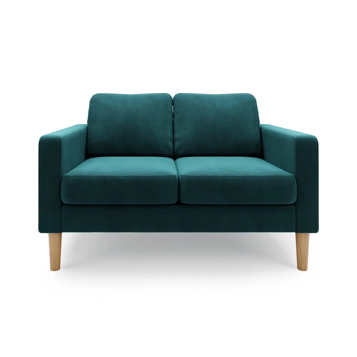 Jacob Velvet Small 2 Seater Sofa Peacock – image 2