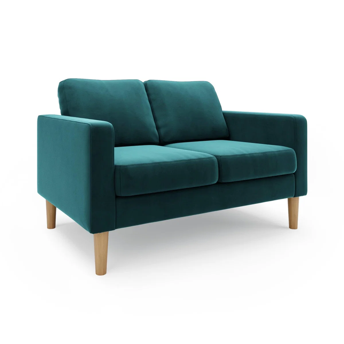 Jacob Velvet Small 2 Seater Sofa Peacock – image 3