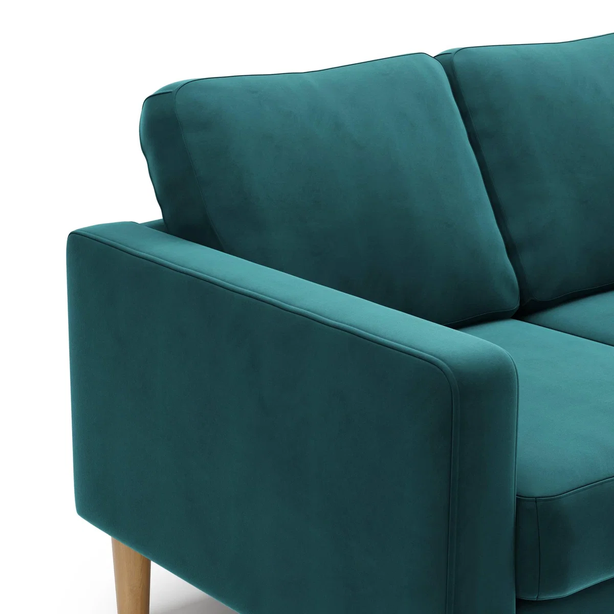 Jacob Velvet Small 2 Seater Sofa Peacock – image 6