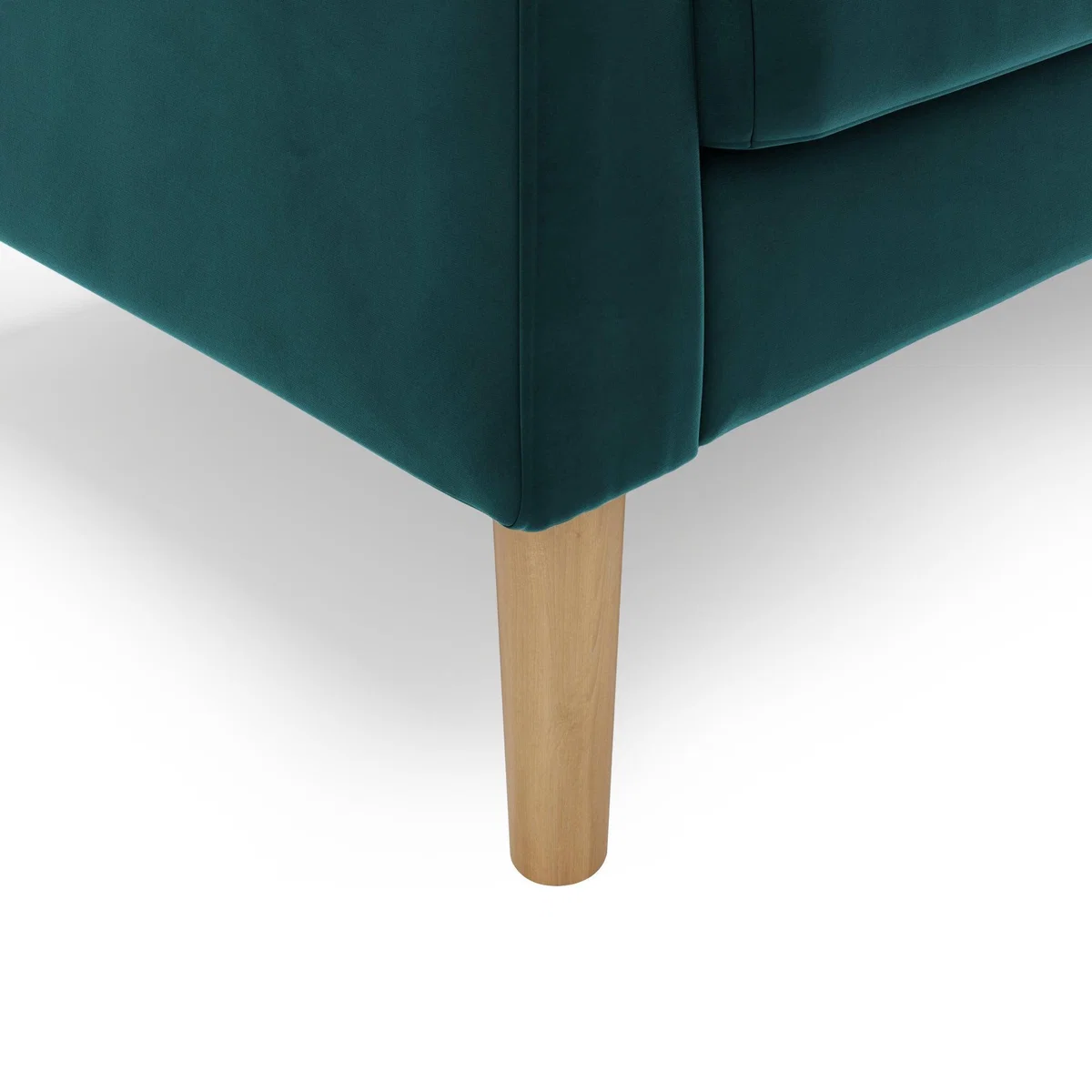 Jacob Velvet Small 2 Seater Sofa Peacock – image 7