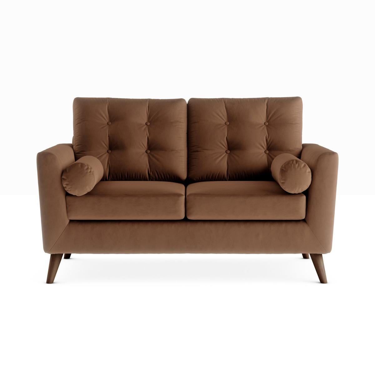 Lewes Luxury Velvet 2 Seater Sofa Luxury Velvet Pinecone – image 3