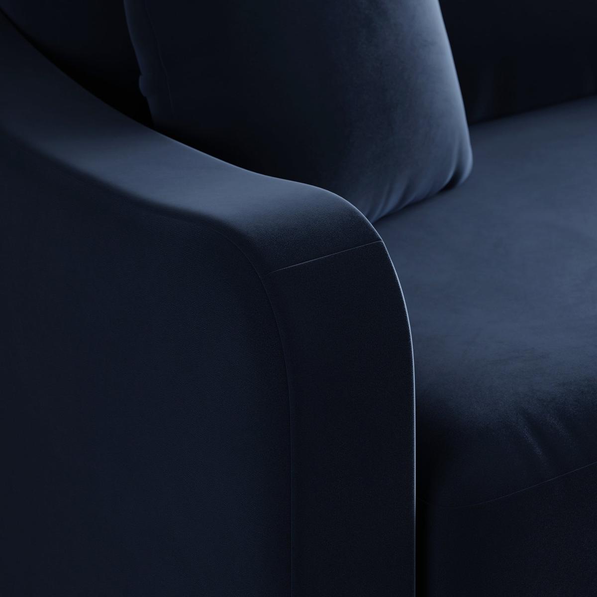 Ellison Velvet 2 Seater Sofa Navy Velvet – image 3