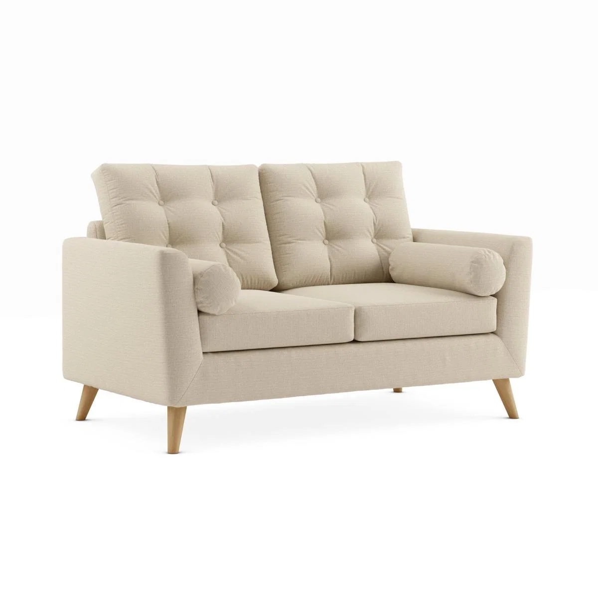 Lewes Textured Weave 2 Seater Sofa Textured Weave Honey – image 2