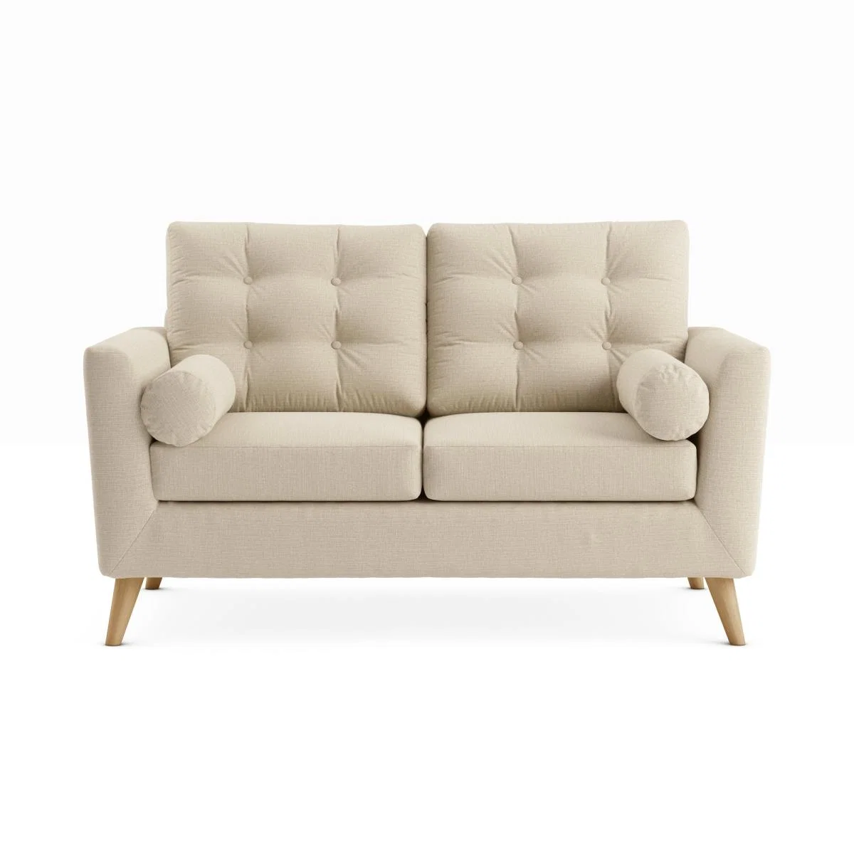 Lewes Textured Weave 2 Seater Sofa Textured Weave Honey – image 3
