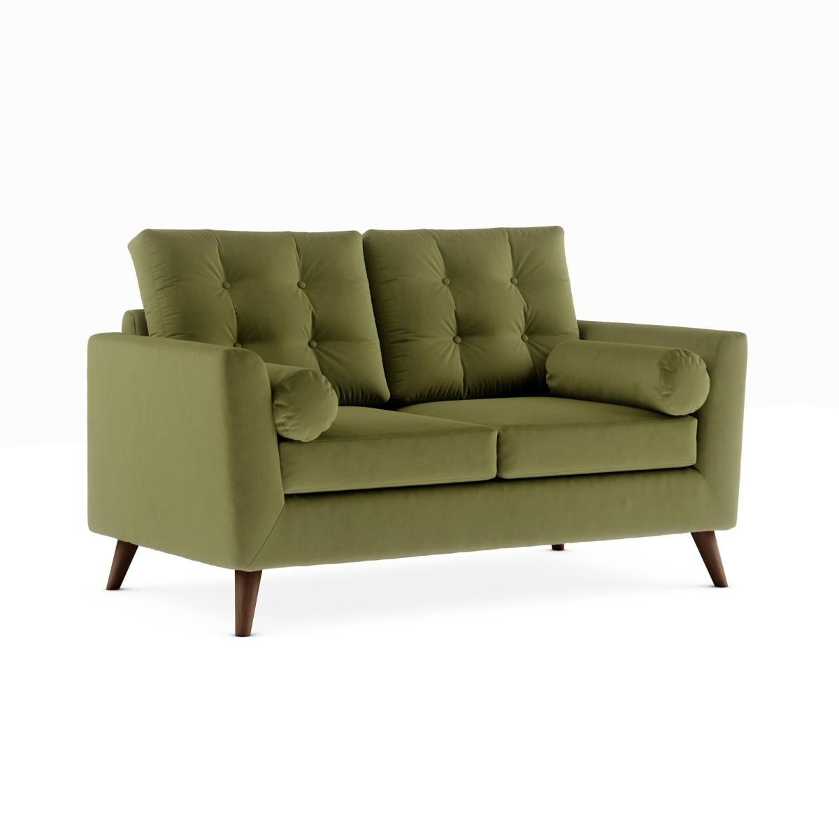 Lewes Luxury Velvet 2 Seater Sofa Luxury Velvet Olive – image 2