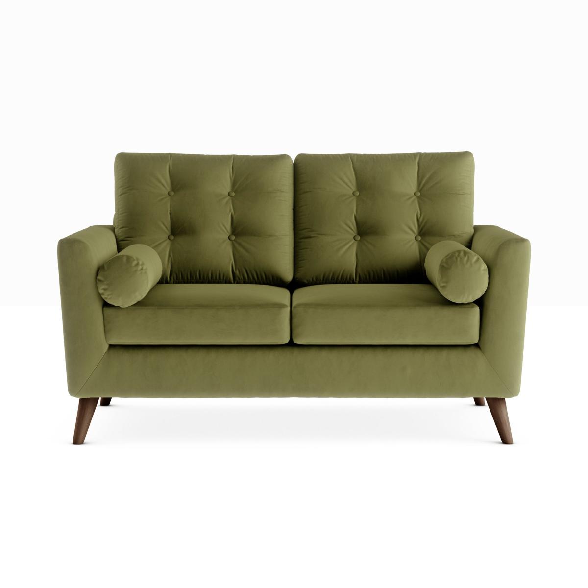 Lewes Luxury Velvet 2 Seater Sofa Luxury Velvet Olive – image 3