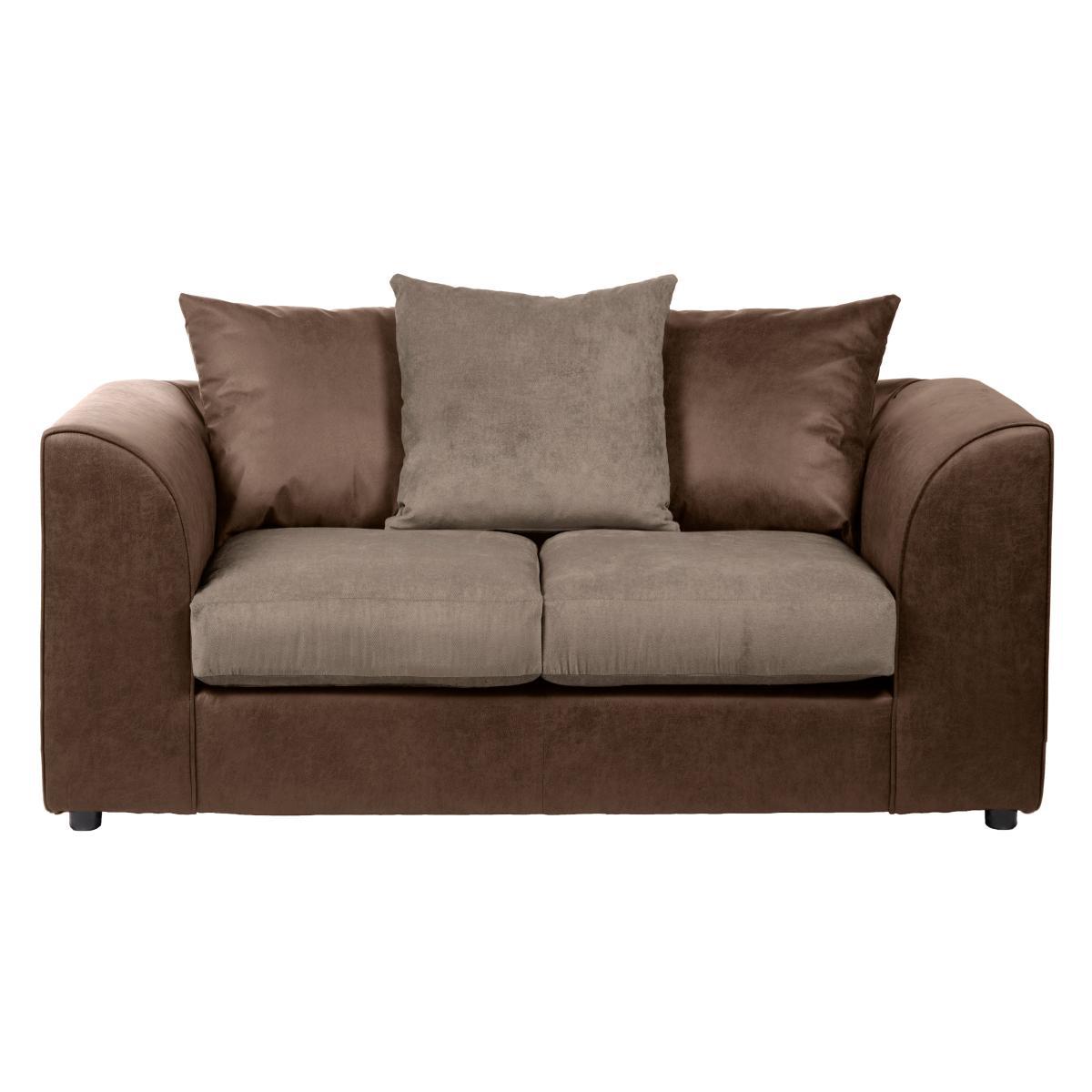 Blake Fabric Combo 2 Seater Sofa Chocolate (Brown) – image 2