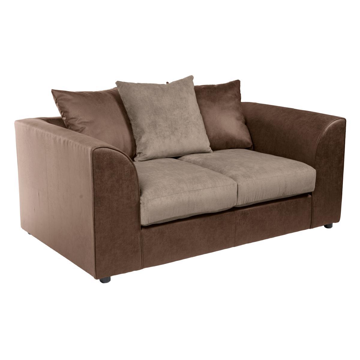 Blake Fabric Combo 2 Seater Sofa Chocolate (Brown) – image 3